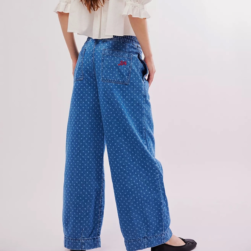 NWT - Damson Madder Rafe jeans in dot pattern UK size 20